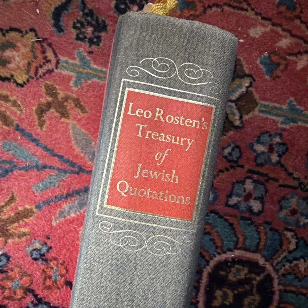 Treasury Of Jewish Quotations By Leo Rosten`s 1972 Vintage McGraw-Hill Hardcover